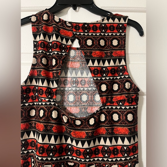 Printed Fit & Flare Mini Dress with Back Cutout | Size:M | H&M - Picture 5 of 5